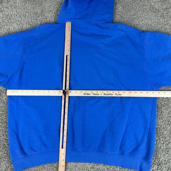 Rainforest Cafe Hoodie Mens 2XL Blue Green Orlando Pullover Sweatshirt - Picture 8 of 12